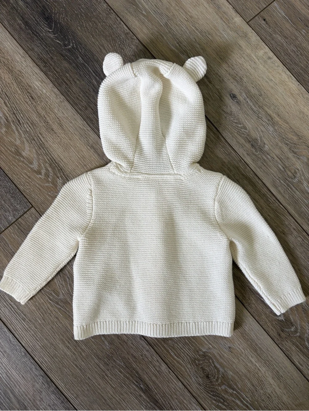 Carter’s Cream Baby Hooded Knit Cardigan Sweater with Ears